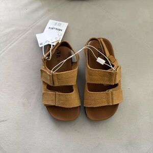 Zara Brown suede Sandals 9c